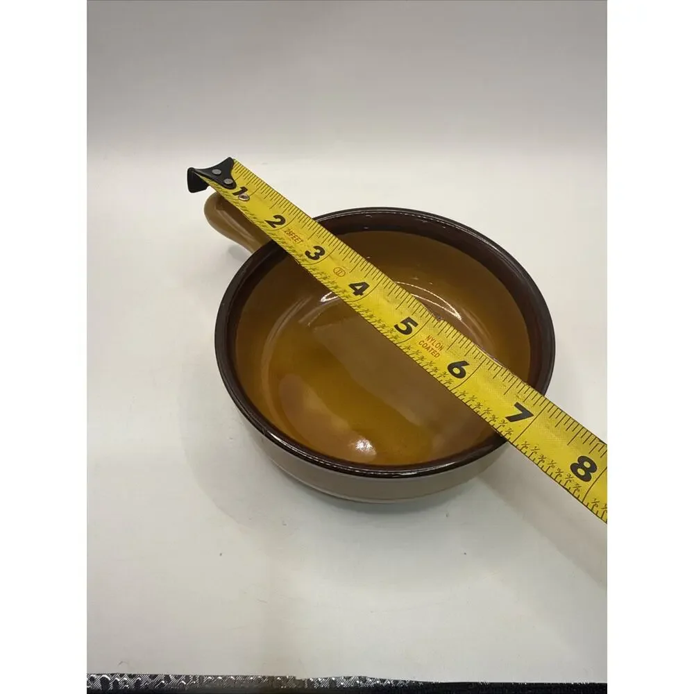 Vintage K.K. Noritake Stoneware Single Handle Soup Bowl 5” *